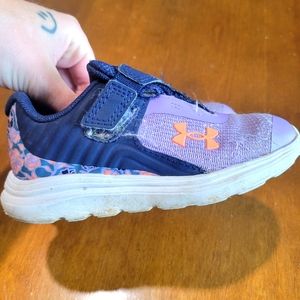 Under Armour Toddler purple/orange Rose Sneakers size 8